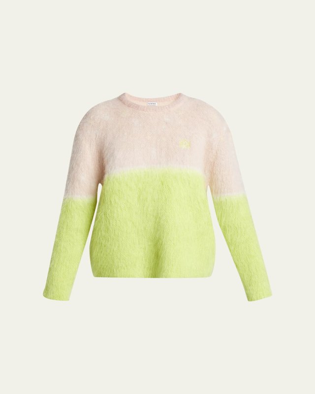 Bi-Color Fuzzy Sweater